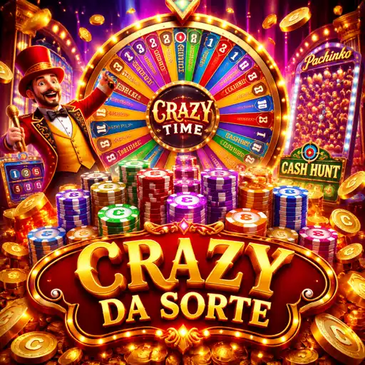 Roda colorida do game show Crazy Time durante uma rodada