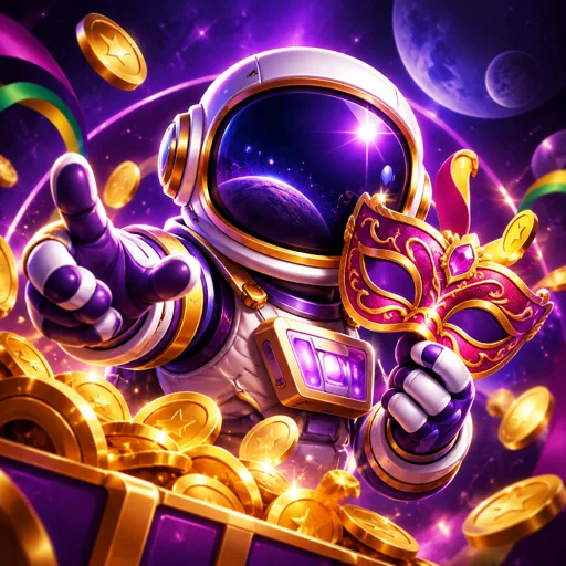 Astronauta subindo com multiplicador no jogo Spaceman